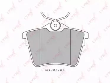 BD-6111 LYNXauto Комплект тормозных колодок, дисковый тормоз