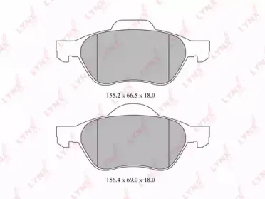 BD-6315 LYNXauto Комплект тормозных колодок, дисковый тормоз