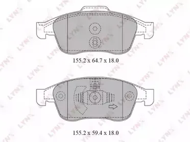 BD-6317 LYNXauto Комплект тормозных колодок, дисковый тормоз