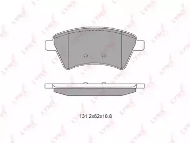 BD-6318 LYNXauto Комплект тормозных колодок, дисковый тормоз
