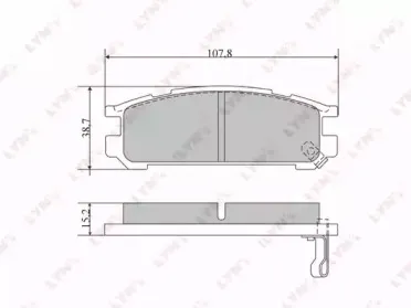 BD-7109 LYNXauto Комплект тормозных колодок, дисковый тормоз