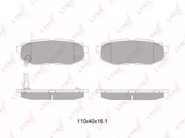 BD-7114 LYNXauto Комплект тормозных колодок, дисковый тормоз