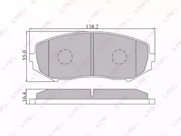 BD-7302 LYNXauto Комплект тормозных колодок, дисковый тормоз
