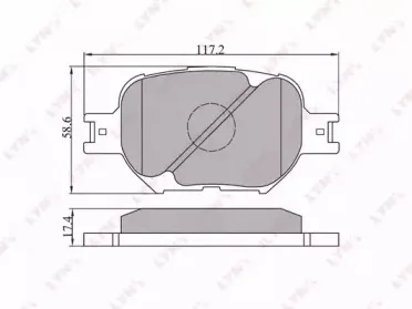 BD-7507 LYNXauto Комплект тормозных колодок, дисковый тормоз