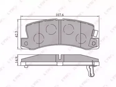 BD-7521 LYNXauto Комплект тормозных колодок, дисковый тормоз