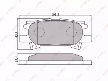 BD-7534 LYNXauto Комплект тормозных колодок, дисковый тормоз