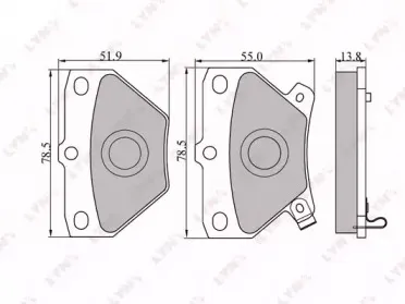 BD-7538 LYNXauto Комплект тормозных колодок, дисковый тормоз