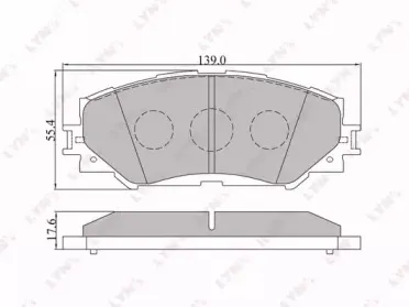 BD-7542 LYNXauto Комплект тормозных колодок, дисковый тормоз