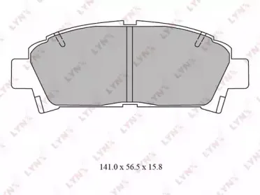 BD-7558 LYNXauto Комплект тормозных колодок, дисковый тормоз