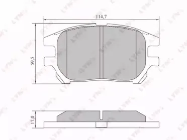 BD-7573 LYNXauto Комплект тормозных колодок, дисковый тормоз