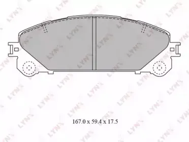 BD-7596 LYNXauto Комплект тормозных колодок, дисковый тормоз