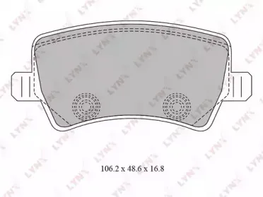BD-7817 LYNXauto Комплект тормозных колодок, дисковый тормоз