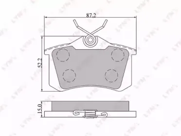 BD-8002 LYNXauto Комплект тормозных колодок, дисковый тормоз