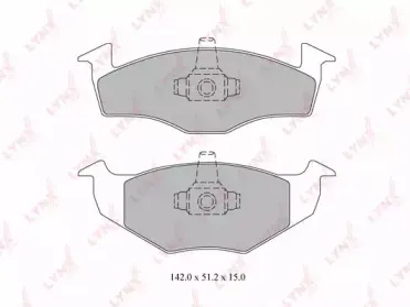 BD-8011 LYNXauto Комплект тормозных колодок, дисковый тормоз