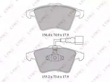 BD-8032 LYNXauto Комплект тормозных колодок, дисковый тормоз