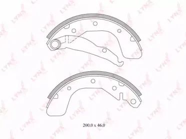 BS-1800 LYNXauto Комплект тормозных колодок