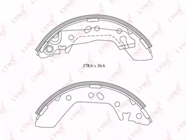 BS-3601 LYNXauto Комплект тормозных колодок