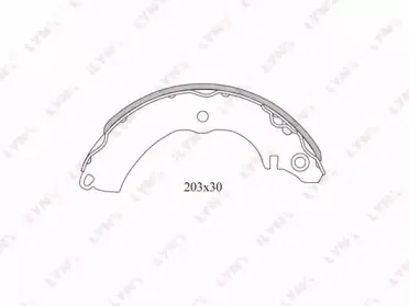 BS-5502 LYNXauto Комплект тормозных колодок