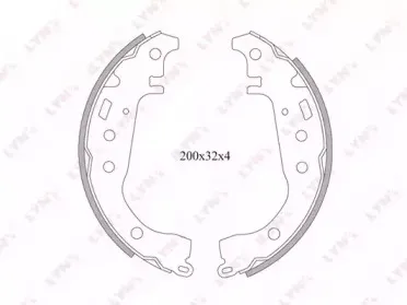 BS-7501 LYNXauto Комплект тормозных колодок