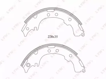 BS-7508 LYNXauto Комплект тормозных колодок