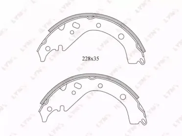 BS-7512 LYNXauto Комплект тормозных колодок