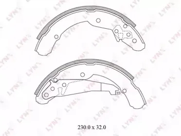BS-8001 LYNXauto Комплект тормозных колодок