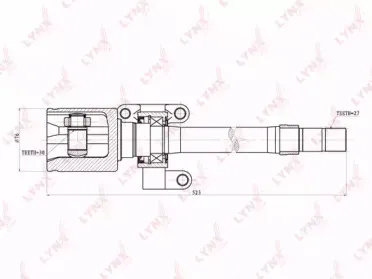 CI-3404 LYNXauto Шарнирный комплект, приводной вал