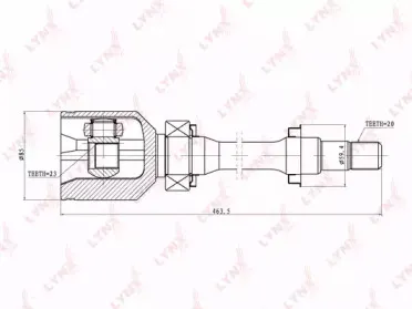 CI7500 LYNXauto Шарнирный комплект, приводной вал