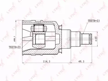 CI7502 LYNXauto Шарнирный комплект, приводной вал