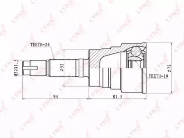 CO-2400 LYNXauto Шарнирный комплект, приводной вал
