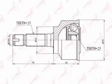 CO3413 LYNXauto Шарнирный комплект, приводной вал