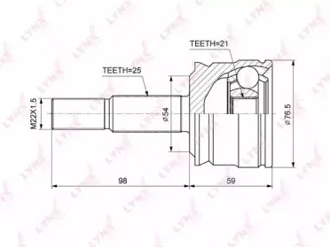 CO3790 LYNXauto Шарнирный комплект, приводной вал