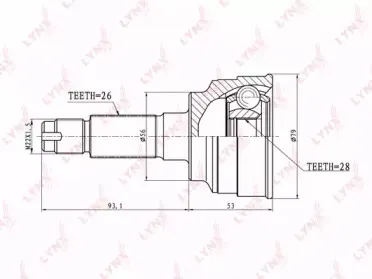 CO5111 LYNXauto Шарнирный комплект, приводной вал