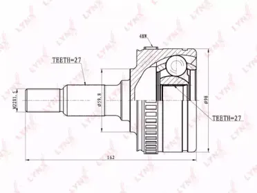 CO-5300A LYNXauto Шарнирный комплект, приводной вал