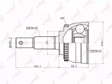 CO-5301A LYNXauto Шарнирный комплект, приводной вал