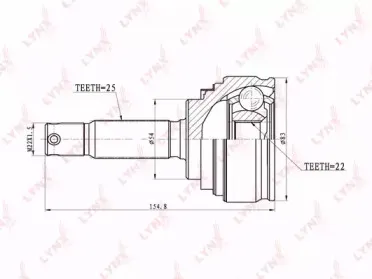 CO5505 LYNXauto Шарнирный комплект, приводной вал