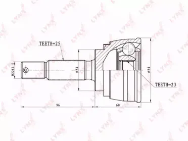 CO-5510 LYNXauto Шарнирный комплект, приводной вал
