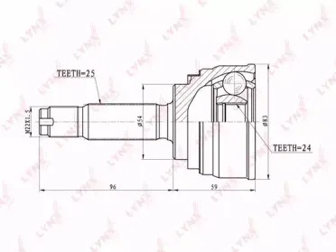 CO5511 LYNXauto Шарнирный комплект, приводной вал