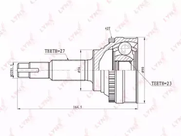 CO5706A LYNXauto Шарнирный комплект, приводной вал