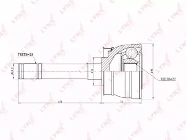 CO-5709 LYNXauto Шарнирный комплект, приводной вал