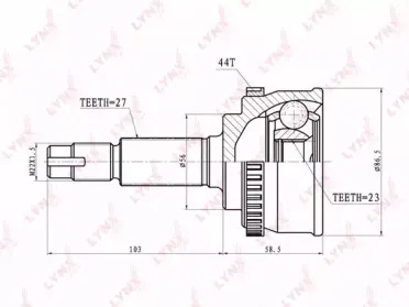 CO5717A LYNXauto Шарнирный комплект, приводной вал