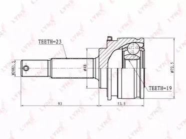 CO-5761 LYNXauto Шарнирный комплект, приводной вал