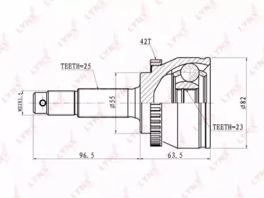 CO-5770A LYNXauto Шарнирный комплект, приводной вал