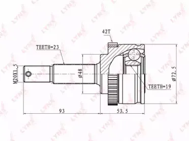 CO-5773A LYNXauto Шарнирный комплект, приводной вал