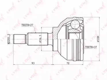 CO-6317 LYNXauto Шарнирный комплект, приводной вал
