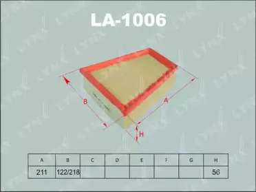 LA-1006 LYNXauto Воздушный фильтр