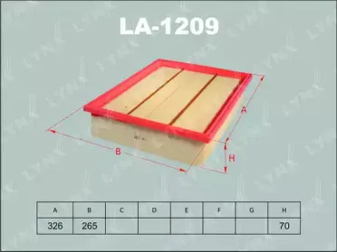 LA-1209 LYNXauto Воздушный фильтр
