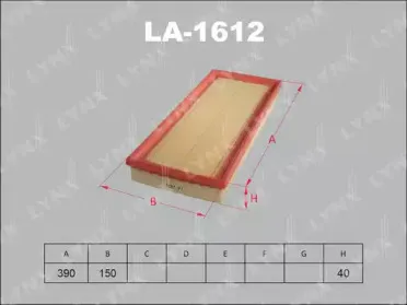 LA-1612 LYNXauto Воздушный фильтр