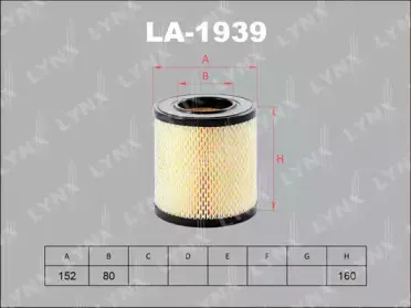 LA-1939 LYNXauto Воздушный фильтр