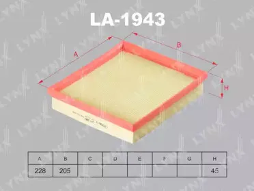 LA-1943 LYNXauto Воздушный фильтр